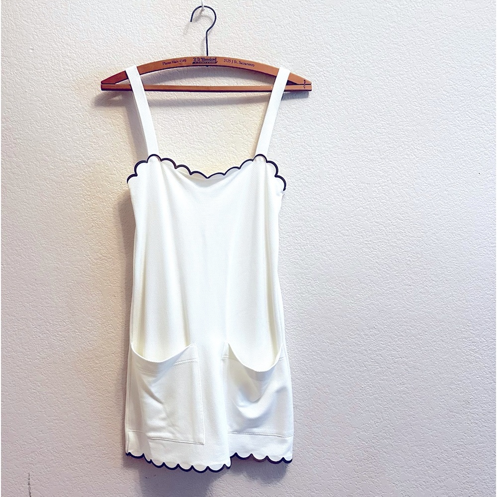 Chloe Scalloped White Summer Dress